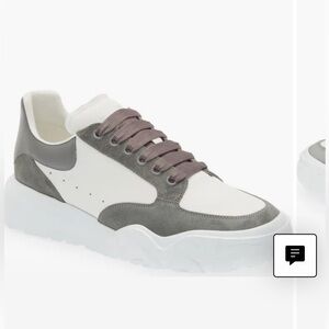 Alexander McQueen Gray and White Men's Sneakers